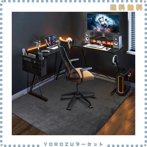 FUNHOO ゲーミングチェアマット 160×180cm チェアマット カーペットタイプ 滑り止め加工 フランネルタイプ フローリングマット 騒音対策
