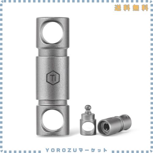 [KeyUnity] キーホルダー コネクター 分離型 KA52SW 2個入り クイックリリース チタン 360°回転 軽量 小型 錆びない 鍵 紛失防止 おしゃ