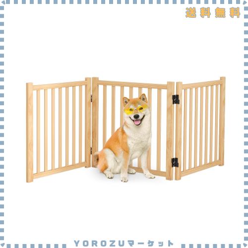 ペットゲート 置くだけ 犬 ゲート ペットフェンス 高さ58cm 幅175cm 自立型ゲート 折りたたみ式 犬フェンス 室内用 ペット飛び出し防止柵