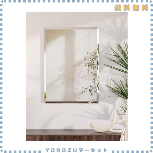 Artloge 鏡 壁掛け ウォールミラー 50*70cm 洗面鏡 ミラー 浴室 お風呂 洗面台 曇り止め 厚さ4mm