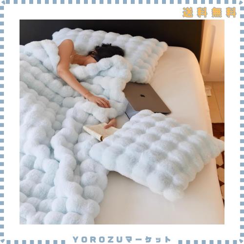 毛布 ふわとろ毛布 ブランケット ダブル [TV・SNS 2024年新デザイン 表裹もラビットファー調毛布] 二枚合わせ あったか ラグジュアリーウ