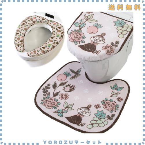 ヨコズナクリエーション トイレタリー (トイレマット＆フタカバー＆便座カバー ３点セット) (シャインピンク, レギュラー)