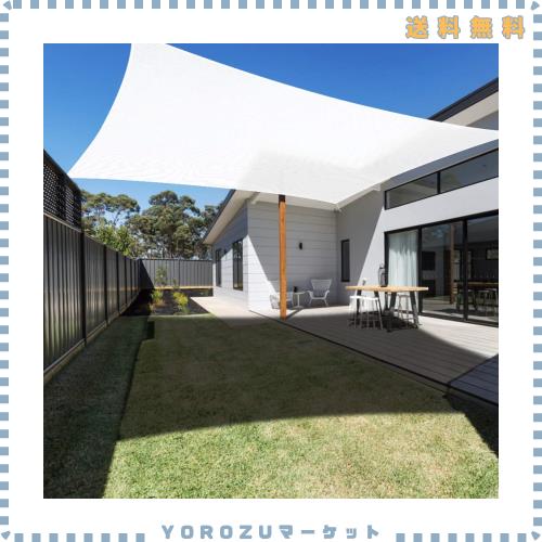 Ankuka 日除け シェード サンシェード オーニングシェード UVカット 紫外線98％カット 4*4M正方形 軽量 防水性 撥水 耐久性 洗濯可能 ベ