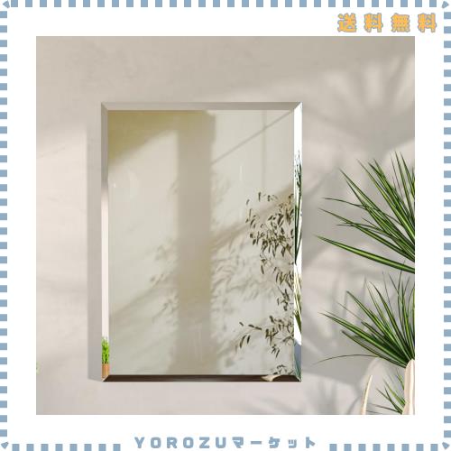 Artloge 鏡 壁掛け ウォールミラー 40*50cm 洗面鏡 ミラー 浴室 お風呂 洗面台 曇り止め 厚さ4mm