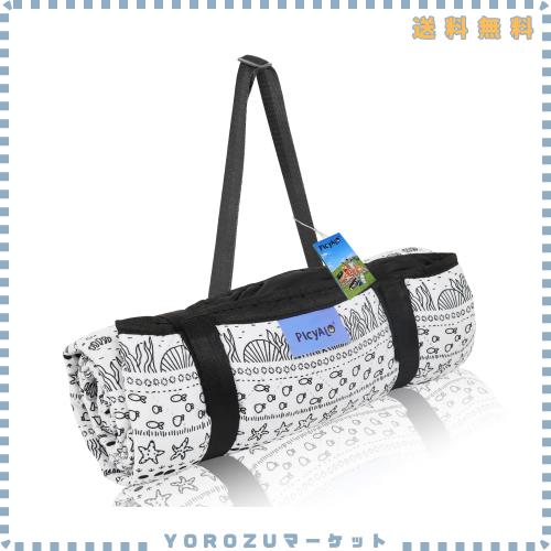 PICYALO レジャーシート 厚手 三層構造 折りたたみ可能ピクニックマットIPX4防水大判 テントマット持ち運びやすい インナーシートコンパ