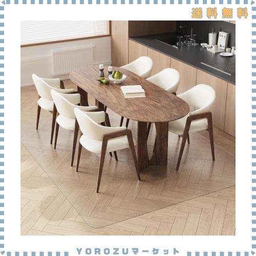 ダイニングマット クリア PVC 180X240cm 特大サイズ 超大判 ずれない 透明 PVC厚み1.5mm SGS認証済無毒エコ素材 大型デスク足元マット 傷