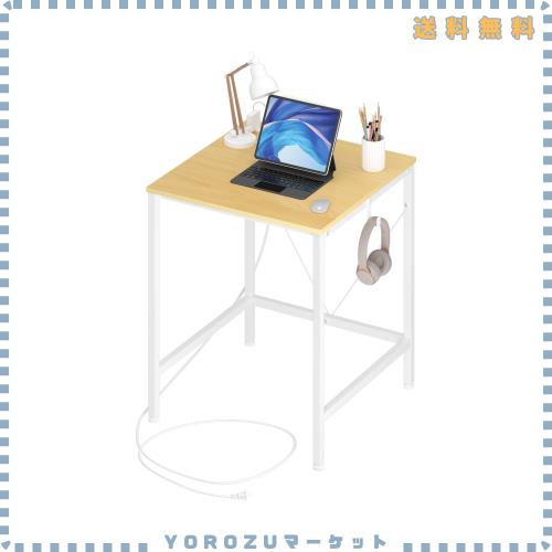 LunarLight ワークデスク 机 幅60奥行60高さ70cm テレワーク PCパソコンデスク シングルデスク 勉強机 コンセント付き オフィス 在宅ワー