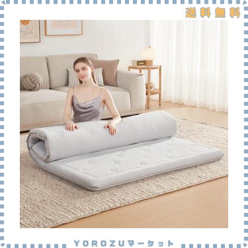Lazyzizi 敷き布団 ごろ寝マット 100*190CM高反応しき布団 三層構造体圧分散 敷布団 厚め10CM極厚マットレス 車中泊 洗えるカバー 収納簡