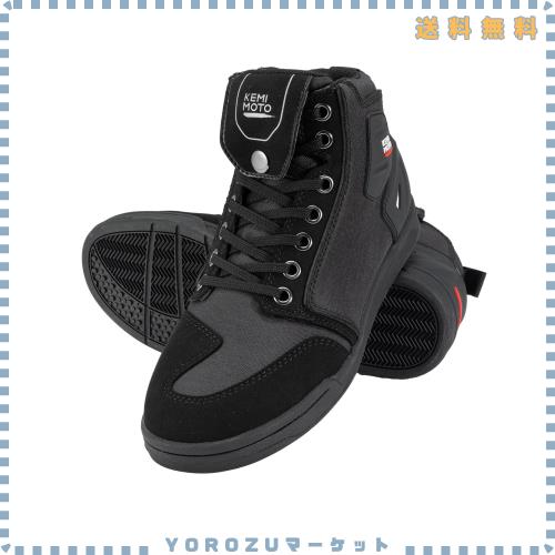 [KEMIMOTO] バイク シューズ メンズ ライディングシューズ バイクブーツ バイク用靴 厚底 通気性 耐摩耗性 疲労対策 プロテクト 滑り止め