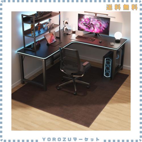 ZPAI ゲーミングチェアマット フランネル素材 160×180cm デスクチェアマット 滑り止め加工 ゲーミングマット 短毛タイプ 厚さ4mm 防音