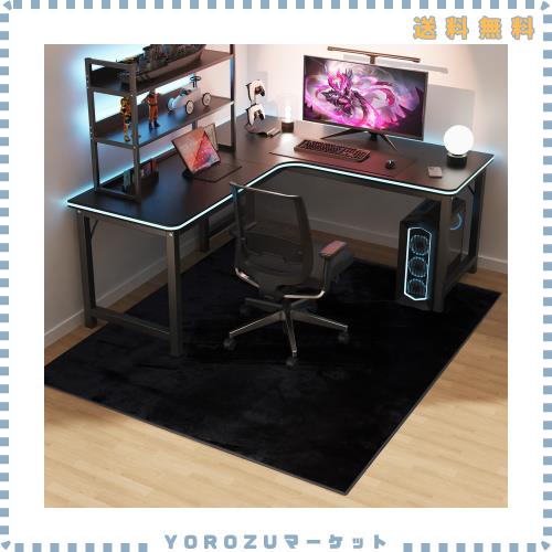 ZPAI ゲーミングチェアマット フランネル素材 160×180cm デスクチェアマット 滑り止め加工 ゲーミングマット 短毛タイプ 厚さ4mm 防音