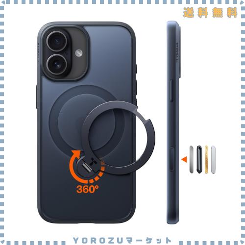 TORRAS iPhone 17 用 ケース【多機能一体・360°新定点回転スタント？】 Magsafe対応 【Ostand Q3 Spin】高耐久性 耐衝撃 セ？ンマイ式スタ