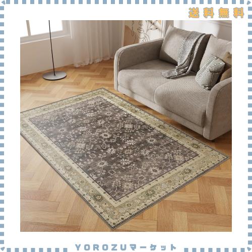 ラグ カーペット ペルシャ風絨毯 インテリア 北欧 チェアマット マット 1.35畳 130*160cm おしゃれ 滑り止め 洗える 長方形 インテリア