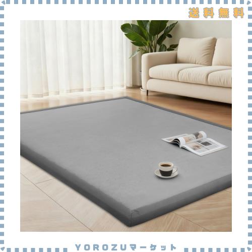Huloo Sleep 極厚3.5cm 低反発ラグマット 厚手 クッション カーペット 防音 すべり止め 珊瑚絨毯 リビング/子供部屋用 撥水加工 無地 ダ