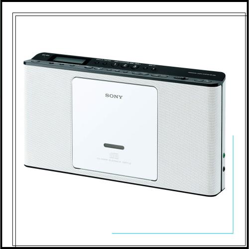 ソニー CDラジオ ZS-E80 : FM/AM/ワイドFM対応 語学学習用機能搭載 ホワイト ZS-E80 W