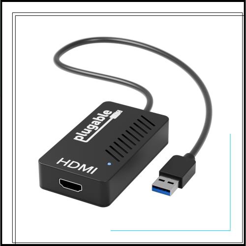 Plugable USB3.0 グラフィック変換アダプタ 2K＠50Hz 1080p＠60Hz 対応 Windows macOS ChromeOS システム用 DipslayLink チップ採用