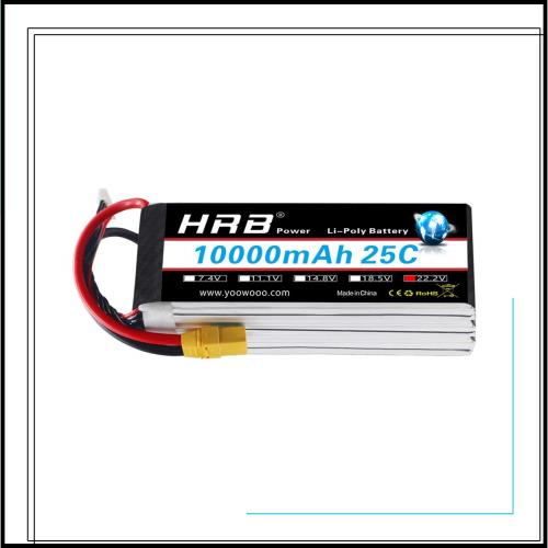 HRB 10000mAh 22.2V 25C 6S リチウムポリマー電池 ドローン、リモートコントロール航空機、農業用植物保護機、DJI 10000専用
