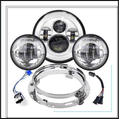 VOSICKY(ボスキー) オートバイ バイク対応 LED ライトセット 7インチ ヘッドライト 1個 と 4.5インチ フォグランプ 2個 と ヘッドライト