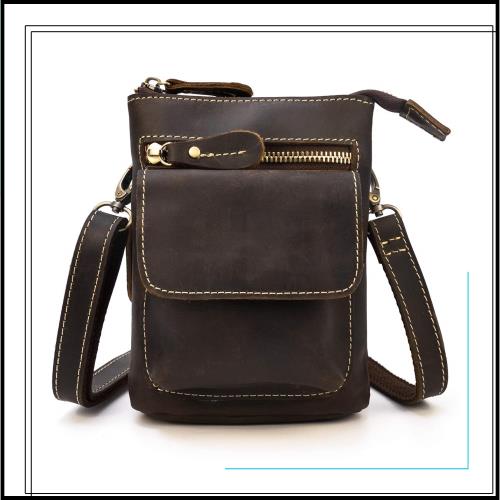 [Luufan] ウエストポーチ ベルトポーチ メンズ ヒップバッグ ショルダーバッグ 本革 3Way 小型 レザー 男女兼用 ポーチ ウエストバッグ