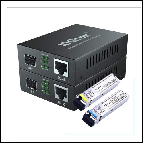 10Gtek ギガビット 光メディアコンバーター シングルモード LCファイバー 1.25Gb / s ペア10/100/1000MメディアコンバーターとBiDi 1000B