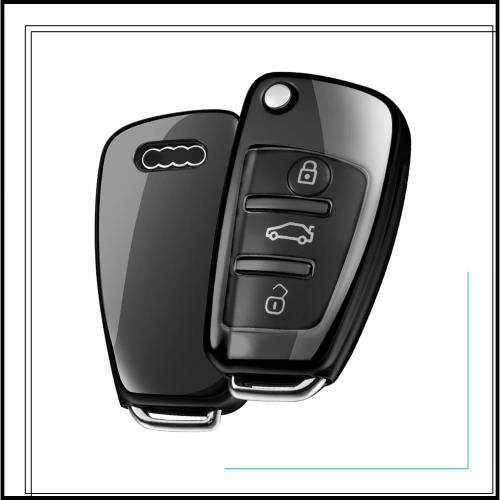OATSBASF アウディ キーケース AUDI 専用 スマートキーケース 高級 TPU 汚れ 滑り傷 防止 A1 A3 Q2 Q3 R8 S3 S6 TT 専用 スタイリッシュ