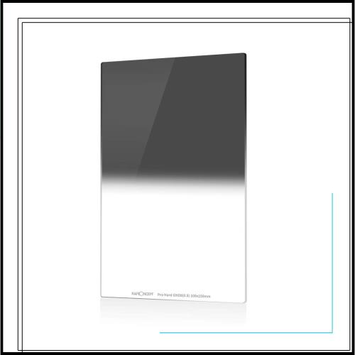 K＆F Concept ハーフNDフィルター角型 GND8 GND0.9 ハード減光フィルター 光学ガラス製 色彩効果用 100*150*2mm