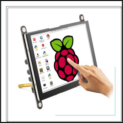 ELECROW 5インチ タッチスクリーンモニター LCDディスプレイ 800×480 HDMI対応 USB給電 スピーカー内蔵 Raspberry Pi 5/4/4B/3/3B・Bana