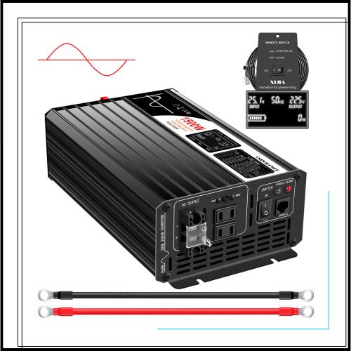 正弦波 インバーター 100vから24v変換器 コンセント 50Hz/60Hz,カーインバーター,AC コンセント×2 非常電源・に 防災 太陽光発電 LCDデ