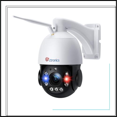 Ctronics 防犯カメラ 屋外 30倍光学ズーム 5MP 150メートルまでハッキリ 24時間録画 投光威嚇 Onvif/NVR/FTP/NAS プリセット自動追尾 パ