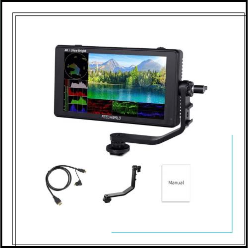 Feelworld LUT6S 6インチ2600nit高輝度HDR/3D LUT波形ベクトル図RGBヒストグラムタッチスクリーン ビデオ・一眼レフカメラ用フィールドモ