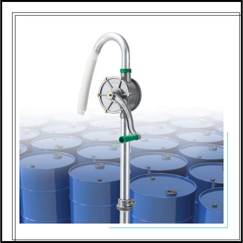 Poafamx ドラム缶用オイルポンプ ハンドロータリータイプ 28L/min 軽量・ポータブル 軽油・灯油・重油適用 使用簡単・省力 アルミ製給油