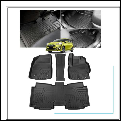 Cartist シエンタ 170系 フロアマット 7人乗り専用 3Dフロアマット セカンドマット NHP17型 NSP17型 NCP17型 2015-2022年 TPE素材 立体カ