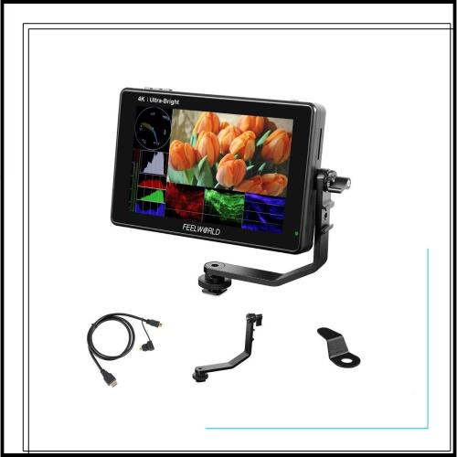 Feelworld LUT7 PRO 7インチ超高輝度2200 nits 3D LUTタッチスクリーンDSLRカメラモニター1920x1200 IPS 4K HDMI入/出力（F970外付け供給