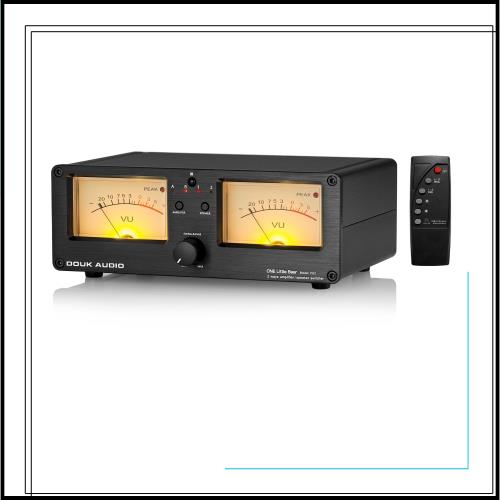Douk Audio VU3 デュアル アナログ VU メーター, 2 ウェイ アンプ/スピーカー スイッチ, DB パネルディスプレイ オーディオ スイッチャー