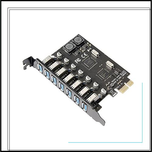 Cablecc7ポートPCI-E-USB3.0 HUB PCIExpress拡張カードアダプター5Gbpsマザーボード用
