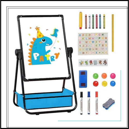 360°回転可能 黒板　子供お絵かき イーゼル ソフトウッド 黒板　ホワイトボード 2-18歳の子供に対応 360°回転可能 黒板 子供お絵かき イーゼル ソフト
