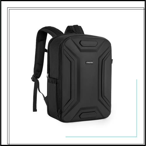 MOSISO カメラバックパック DSLR/SLR/ミラーレス用、対応機種 Canon/Nikon/Sony、保護 カメラバッグ 防水 対称幾何 ハードケース 三脚付