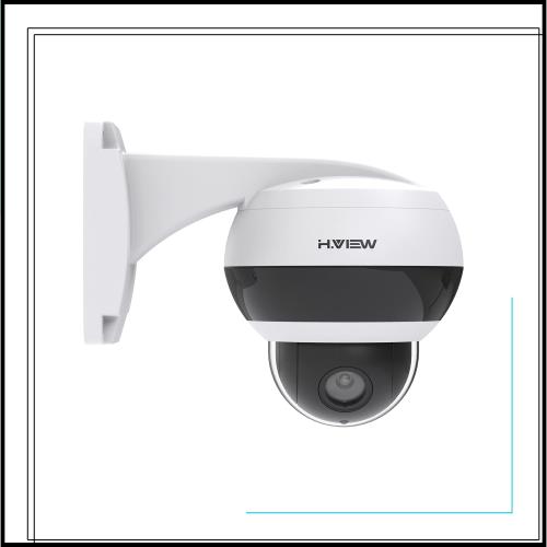 H.View PTZ防犯カメラ 5X光学ズーム 赤外線 防犯カメラ 500万画素 POE ネットワークカメラ 監視カメラ 5MP 3.05-15.5mmレンズ IP66防水防