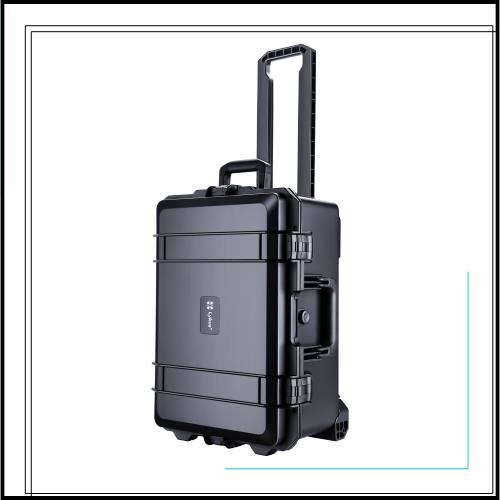 Lykus HC-5220 車輪付き防水ハードケース キャリーオンケース キャスター付き 格子状カットスポンジが内蔵 内寸:52x36x24.5cm カメラ、プ