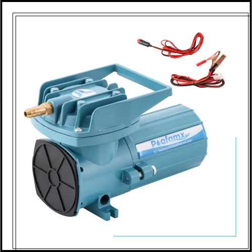 Poafamx 12Vエアーポンプ 18W 吐出量38L/min 酸素ポンプ 水槽曝気 吐出口6つ 逆流防止弁付 お釣り用具 漁船 活魚 海水 淡水 釣り箱 水槽