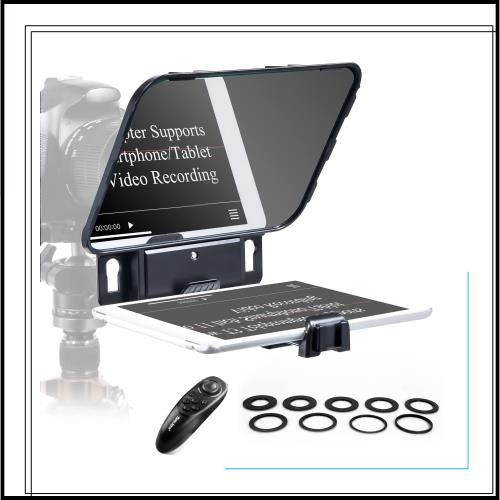 Desview T3 カメラ プロンプター 8インチ HDディスプレイ 耐衝撃ABS素材 軽量 取り付け簡単 リモートコントローラー ポータブル テレプロ