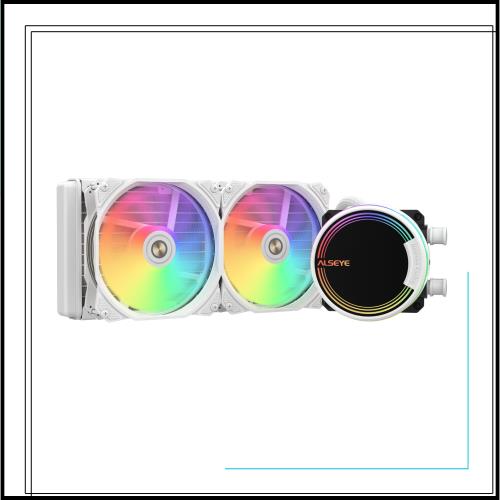 ALSEYE 簡易水冷CPUクーラー M240、2つの120mmMaxシリーズPWMファン、搭載240mmラジエーターARGB AIOリキッドCPUクーラー、Intel LGA1700