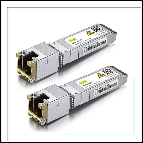 10Gtek 10GBase-T SFP+モジュール, 10G-T, 10Gカッパー, RJ-45 SFP+ CAT.6a, 最大30m, 光トランシーバ, Cisco SFP-10G-T-S、Meraki、Netg