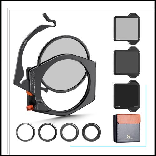 【新型】K＆F Concept 角型フィルターセット ND8+ND64+ND1000減光フィルター+CPLフィルター+新型フィルターホルダー【メーカー直営店】
