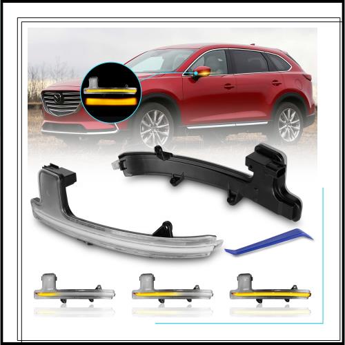 GemPro CX-5 KF系 CX-8 KG系 CX-9 2017以降 マツダ適用 ドアミラーウインカー シーケンシャル LED 12V 2個セット クリア