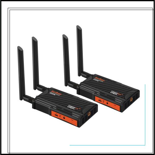 ワイヤレス hdmi 送受信機、1080P HD無線HDMI 820フィート(250m)、 2.4G/5GワイヤレスHDMI拡張キット、赤外線リモコン機能付き無線HDMI送