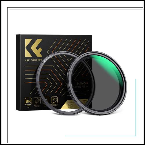 K＆F Concept 82mm マグネット可変NDフィルターND2-ND32X状ムラ制御 日本製AGC光学ガラス HD超解像力 低い反射率 28層ナノコーティング 撥