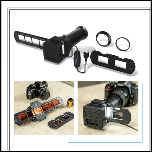 JJC 35mm フィルム フィルムデジタイズアダプター ＆ LEDライト セット フィルムホルダー 付き ネガフィルム スキャナー ネガスキャナー