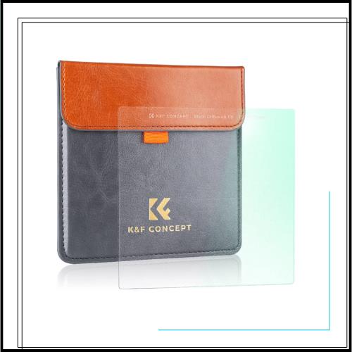 K＆F Concept 角型ブラックディフュージョン1/8 100*100*2mm 28層ナノコーティング ソフト効果 1/4 コントラスト調整用 レンズフィルター