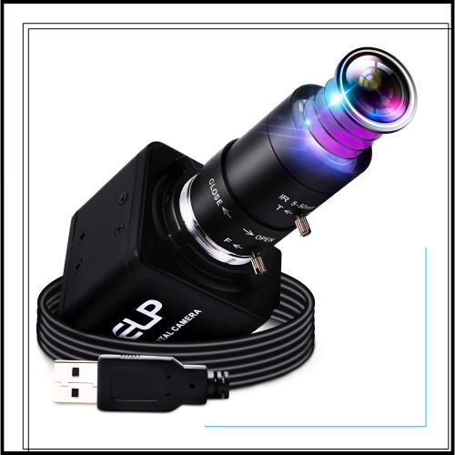 ELP 光学ズーム Webカメラ 800万画素 10倍ズーム ウェブカメラ 2448P 5-50mm可変焦点レンズ Web会議用カメラ 8mp ソニーIMX179 広角Webか